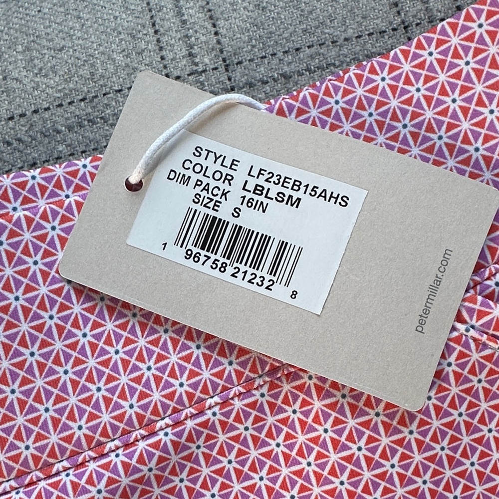 Peter Millar Pink Geometric Pattern Skirt